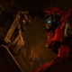 Cog looks on as Optimus and Megatron lock horns again in Transformers: War for Cybertron—Earthrise.